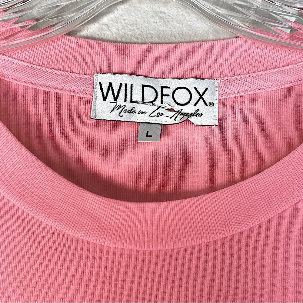 NWOT Wildfox REN Flirt Long Sleeve Crop Top Ruffled Hems Sz Large - Picture 5 of 9